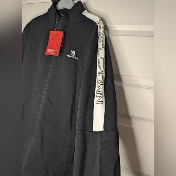 NWT Camel Crown XXXL Mens Black Jacket Zipper Long Sleeve - Picture 4 of 14